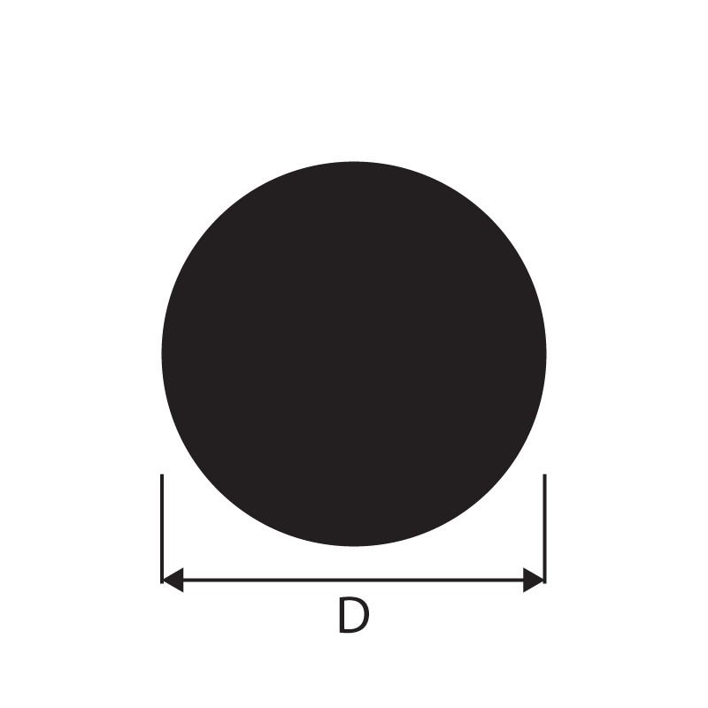 Στάνταρ Προφίλ Αλουμινίου Κυκλικά Συμπαγή